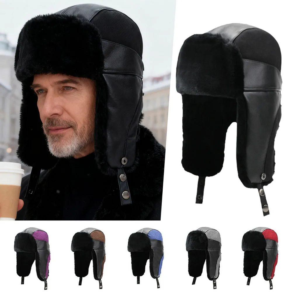 Зимняя шапка-ушанка из искусственной кожи с утеплением, защитой ушей, подкладкой из искусственного меха, в стиле пилот, очень теплая, модная, для самостоятельной модификации
Зимняя шапка-ушанка из искусственной кожи с утеплением, защитой ушей, подкладкой из искусственного меха, в стиле пилот, очень теплая, модная, для самостоятельной модификации