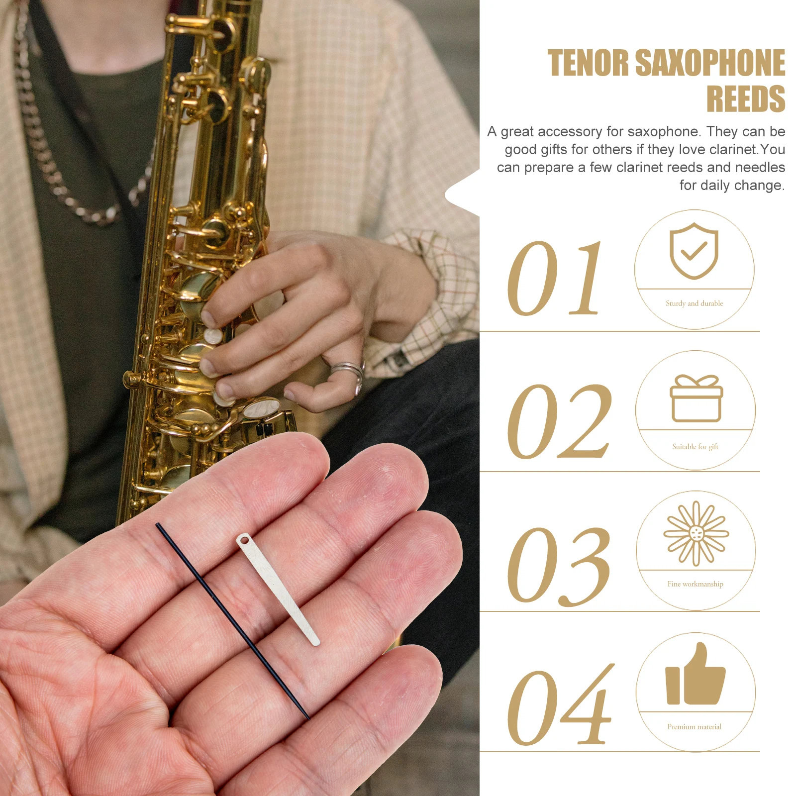 1 Set of Concentrated Tone Sax Spring Needles for Tenor Saxophone Reeds Instrument Repair
1 Set of Concentrated Tone Sax Spring Needles for Tenor Saxophone Reeds Instrument Repair