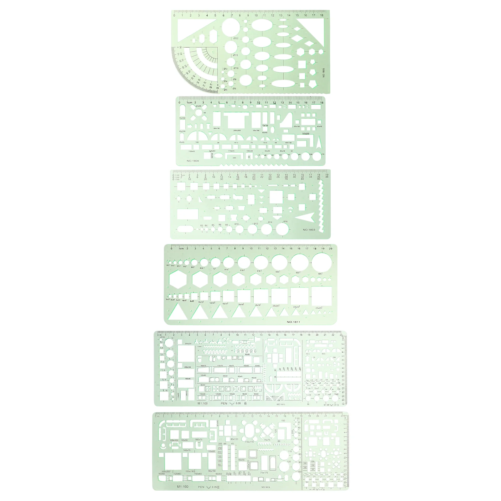 Shapes Building Formwork Circle Templates Drafting Lettering Stencils Green Plastic
Shapes Building Formwork Circle Templates Drafting Lettering Stencils Green Plastic