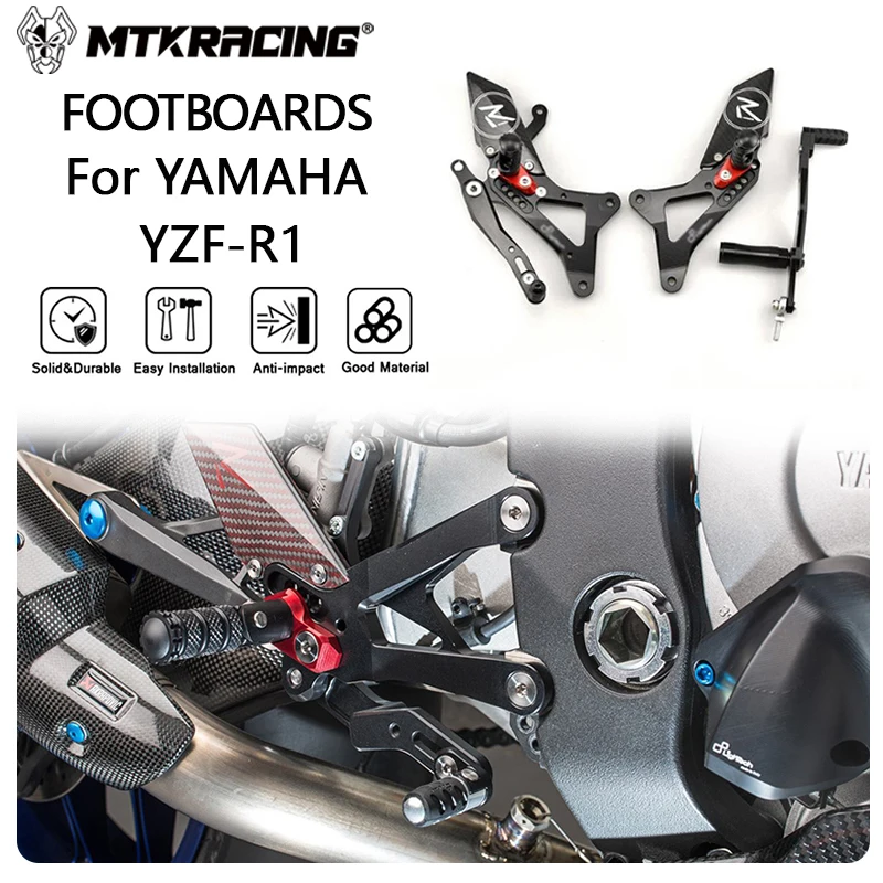 MTKRACING FOOTBOARDS For YAMAHA YZF-R1 2009-2014 Rear Sets Heighten Pedal Adjustable Rearsets FootPegs Shift Lever Brake Kit
MTKRACING FOOTBOARDS For YAMAHA YZF-R1 2009-2014 Rear Sets Heighten Pedal Adjustable Rearsets FootPegs Shift Lever Brake Kit