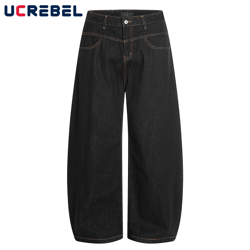 Pocket Dark Jeans Mens Top Stitch Retro High Street Washed Loose Wide Leg Denim Scimitar Pants Men
Pocket Dark Jeans Mens Top Stitch Retro High Street Washed Loose Wide Leg Denim Scimitar Pants Men