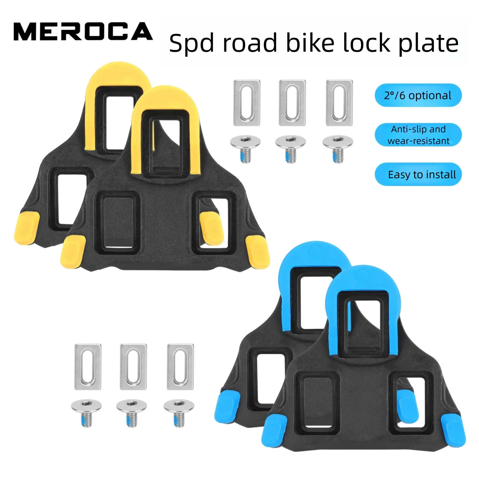 Road Bike Cleats 2°/6° Easy Installation Replacement Parts Compatible with Shimano SPD System
Road Bike Cleats 2°/6° Easy Installation Replacement Parts Compatible with Shimano SPD System