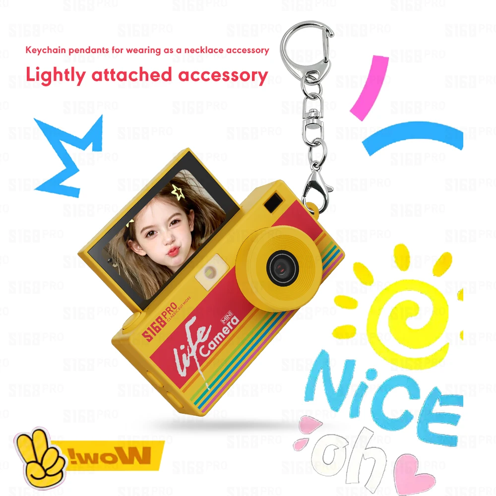 S168 PRO Flip Screen Mini Camera 1080P HD Video Camcorder Retro Style Portable Pocket Digital Camera Selfie Camera For Gift
S168 PRO Flip Screen Mini Camera 1080P HD Video Camcorder Retro Style Portable Pocket Digital Camera Selfie Camera For Gift
