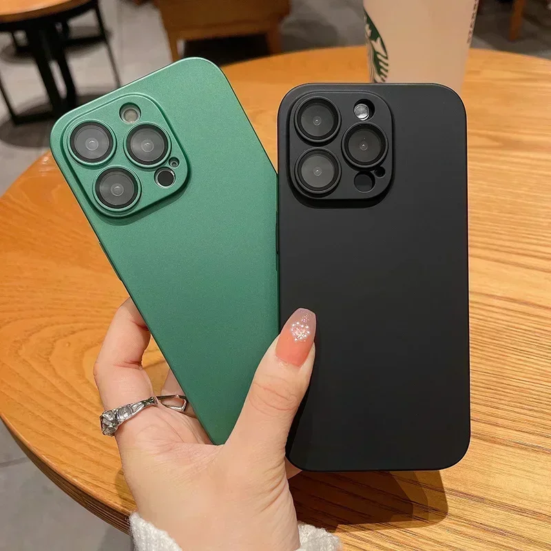 Luxury Lens Protection Film Phone Case ForiPhone 13 15 Pro Max 11 12 Pro 14Plus Solid Color Ultra Thin Shockproof Plastic Cover
Luxury Lens Protection Film Phone Case ForiPhone 13 15 Pro Max 11 12 Pro 14Plus Solid Color Ultra Thin Shockproof Plastic Cover