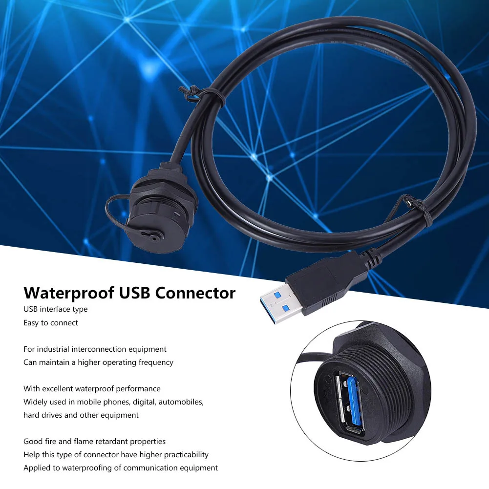 Extension Cord Connector Waterproof USB Connector USB3.0 Female Male Meter Wire Plug Panel Mount Adapters Female Male Connector
Extension Cord Connector Waterproof USB Connector USB3.0 Female Male Meter Wire Plug Panel Mount Adapters Female Male Connector