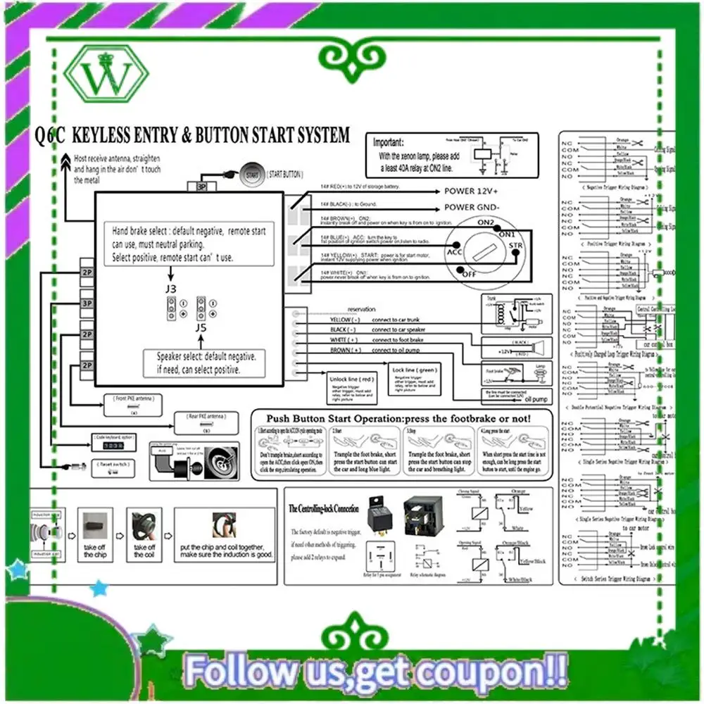 AC34-Car Engine One-Key Start-Stop Button System PKE Keyless Entry System Car Anti-Theft Alarm Remote Start Ignition System
AC34-Car Engine One-Key Start-Stop Button System PKE Keyless Entry System Car Anti-Theft Alarm Remote Start Ignition System