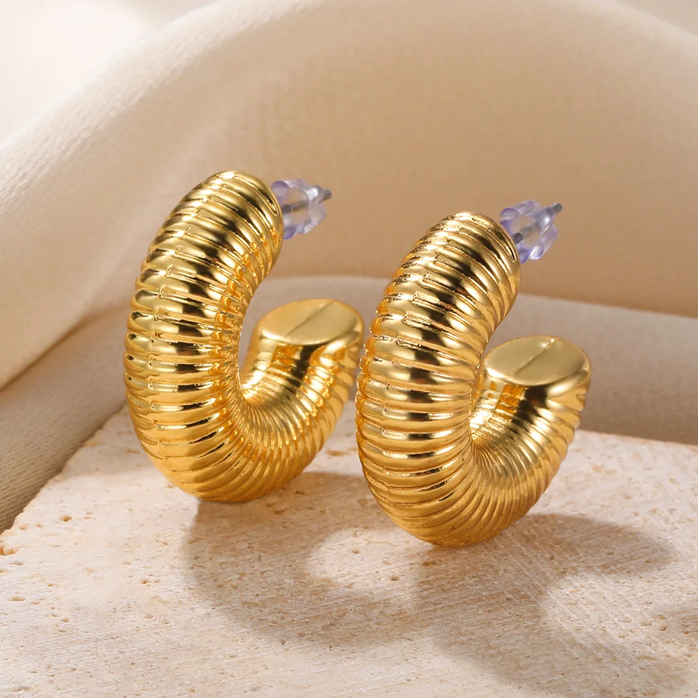10pcs Vintage C Shape Chunky Hoop Earrings For Women Gold Color Stainless Steel Circle Earrings Jewelry Gift
10pcs Vintage C Shape Chunky Hoop Earrings For Women Gold Color Stainless Steel Circle Earrings Jewelry Gift