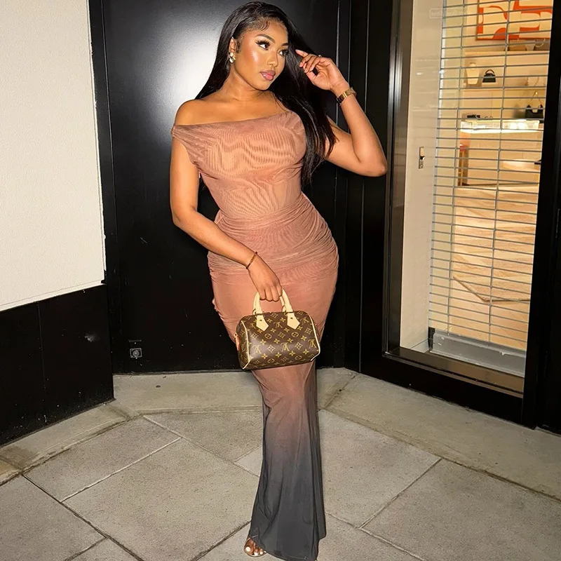 SKMY Elegant Women Clothing Fashion Gradient Color Slim Fit Strapless Off The Shoulder Evening Party Long Dresses 2025 New
SKMY Elegant Women Clothing Fashion Gradient Color Slim Fit Strapless Off The Shoulder Evening Party Long Dresses 2025 New