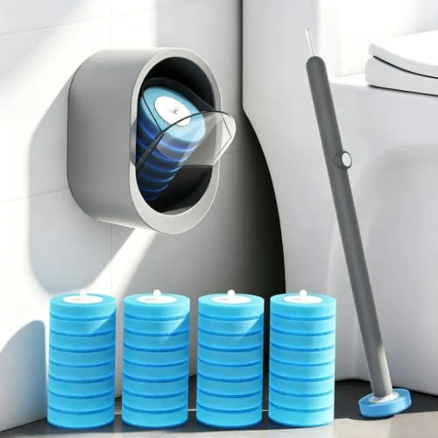 Disposable Toilet Brush with 32 Refills, Toilet Bowl Cleaner, Toilet Cleaning plies, Wall Mounted Toilet Wand Toilet Brush and
Disposable Toilet Brush with 32 Refills, Toilet Bowl Cleaner, Toilet Cleaning plies, Wall Mounted Toilet Wand Toilet Brush and