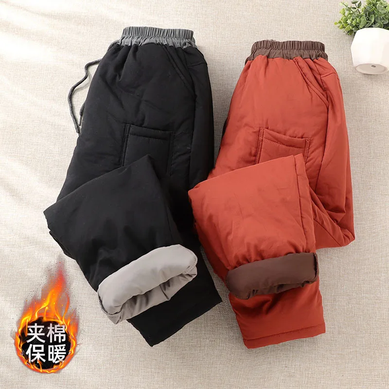 Women Winter Pants 2023 New Thick Pockets Cotton Padded Eelastic Waist Solid Color Harem Casual Casual Warm Trousers Female
Women Winter Pants 2023 New Thick Pockets Cotton Padded Eelastic Waist Solid Color Harem Casual Casual Warm Trousers Female