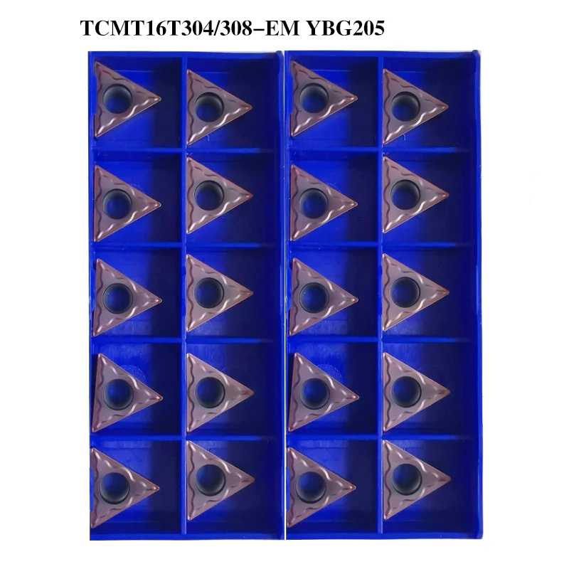 Carbide Inserts TCMT16T304 TCMT16T308 EF EM YBG205 CNC Lathe Turning Tools TCMT 16T304 Metal Cutting Blade for Stainless Steel
Carbide Inserts TCMT16T304 TCMT16T308 EF EM YBG205 CNC Lathe Turning Tools TCMT 16T304 Metal Cutting Blade for Stainless Steel