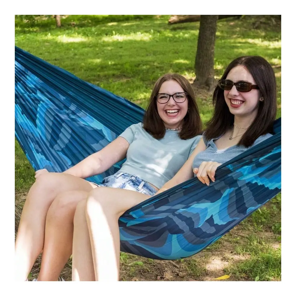 Portable Camping Travel Hammock, Two Person Blue Filtered Ombre, Size 124 Lx 77
Portable Camping Travel Hammock, Two Person Blue Filtered Ombre, Size 124 Lx 77