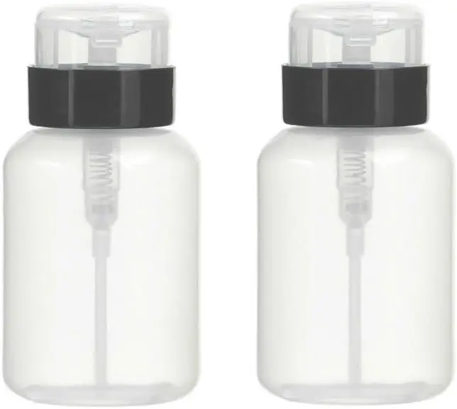 Pack of 2 Push Down Empty Lockable Pump Dispenser Bottle for Nail Polish and Makeup Remover,200ml(6.8oz),Black Top Cap
Pack of 2 Push Down Empty Lockable Pump Dispenser Bottle for Nail Polish and Makeup Remover,200ml(6.8oz),Black Top Cap
