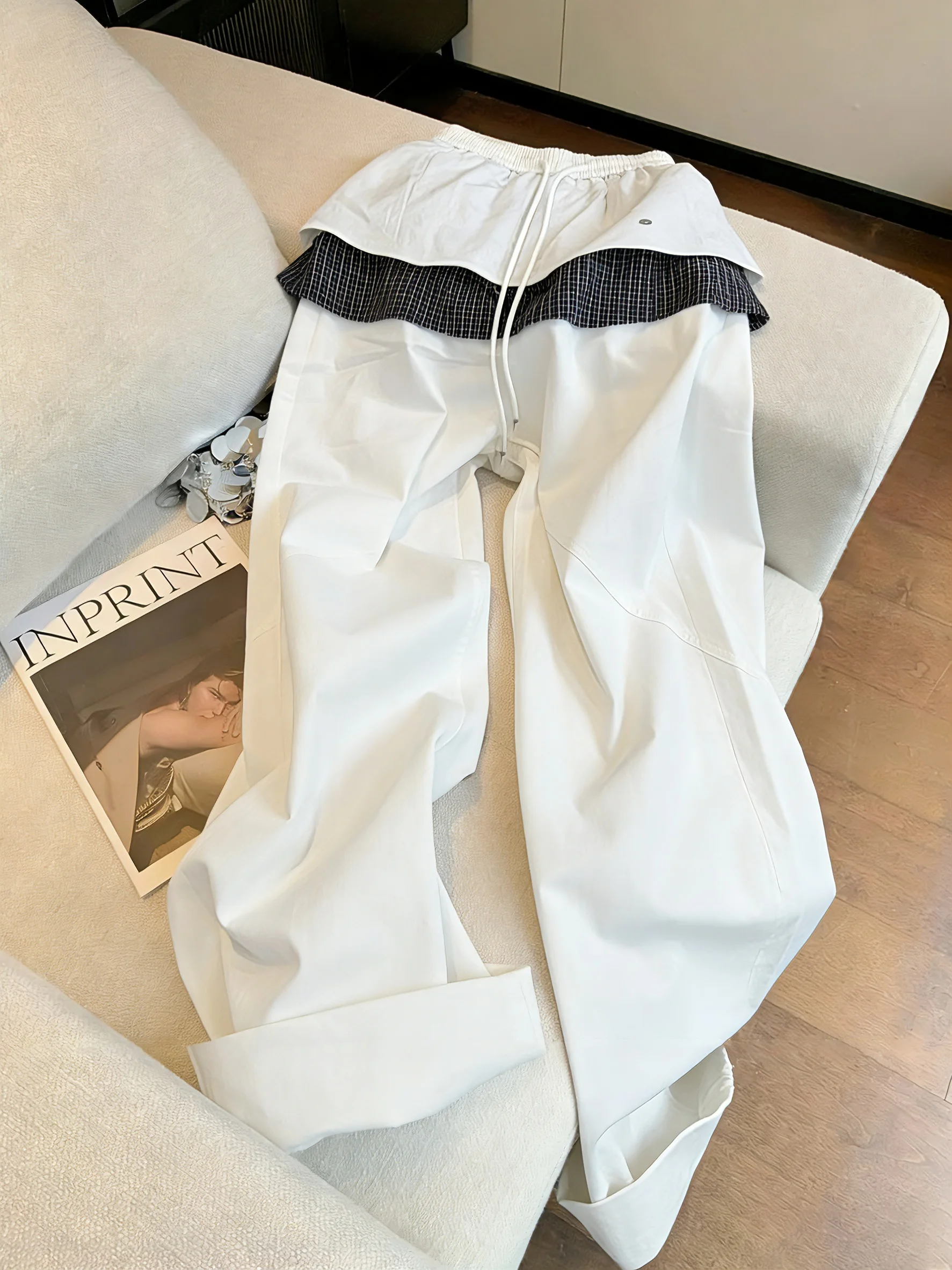 Casual Straight Leg Trousers Heavy Work Plaid Design Loose Wide Leg Pants for Men And Women Summer Fashionable Versatile Trou...
Casual Straight Leg Trousers Heavy Work Plaid Design Loose Wide Leg Pants for Men And Women Summer Fashionable Versatile Trou...