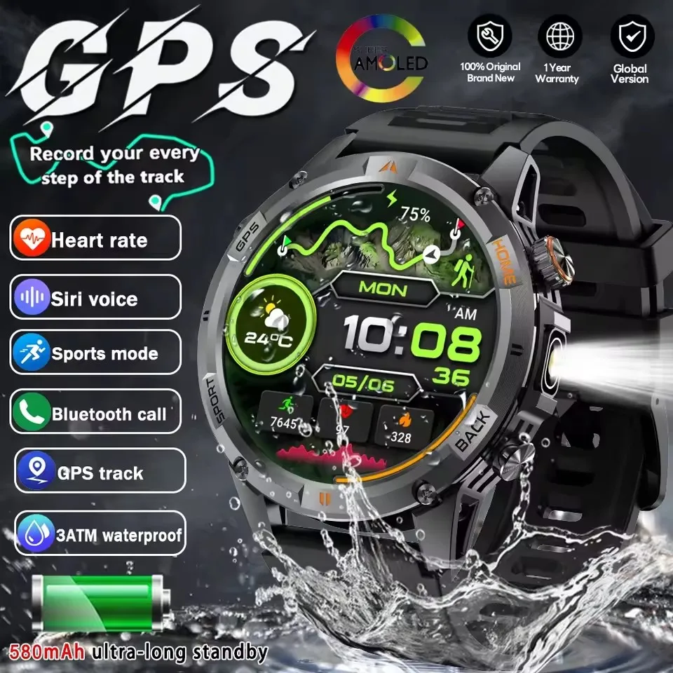 2025New Men Outdoor Real Waterproof Smart Watch Built in GPS Compass Flashlight Bluetooth Call Sports Adult AMOLED HD Smartwatch
2025New Men Outdoor Real Waterproof Smart Watch Built in GPS Compass Flashlight Bluetooth Call Sports Adult AMOLED HD Smartwatch