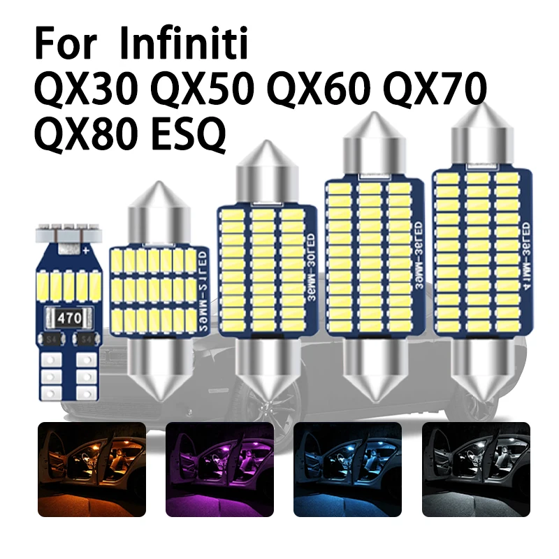 Car Interior LED Light Canbus For Infiniti QX50 QX60 QX70 QX80 QX30 ESQ 2003 2010 2014 2015 2017 2018 2019 2020 2021 Accessories
Car Interior LED Light Canbus For Infiniti QX50 QX60 QX70 QX80 QX30 ESQ 2003 2010 2014 2015 2017 2018 2019 2020 2021 Accessories