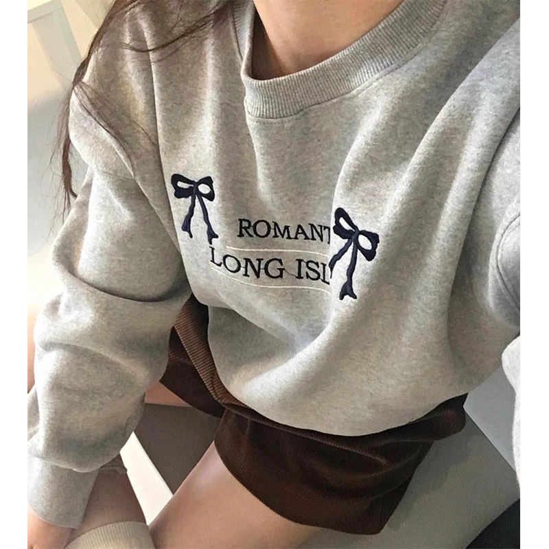 Женская толстовка Sweet Sli Fce с вышивкой, на флисовой подкладке, свободного кроя, с узором в виде букв и узлов, весенняя коллекция
Женская толстовка Sweet Sli Fce с вышивкой, на флисовой подкладке, свободного кроя, с узором в виде букв и узлов, весенняя коллекция