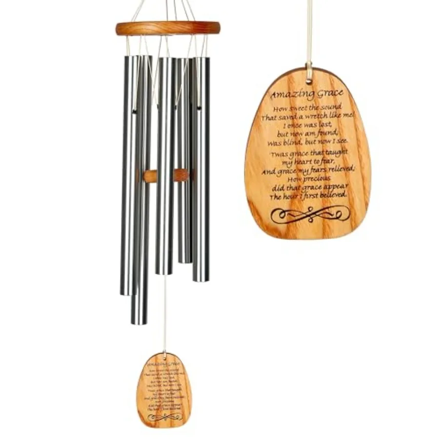 Woodstock Wind Chimes for Outside Outdoor Decor Memorial and Sympathy Chime Garden Patio and Front Porch Decor 25" Amazing Grac
Woodstock Wind Chimes for Outside Outdoor Decor Memorial and Sympathy Chime Garden Patio and Front Porch Decor 25" Amazing Grac