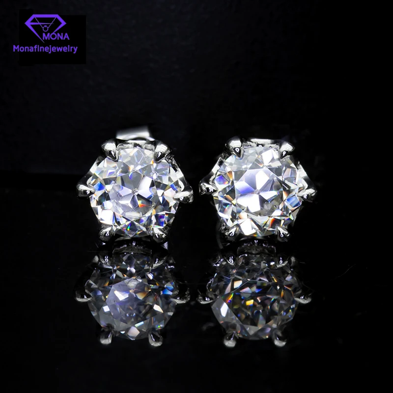 Муассанит под Белое золото 14 к, старое Европейское ушное крепление 8x8 мм, 2 карата, Круглый Муассанит
Муассанит под Белое золото 14 к, старое Европейское ушное крепление 8x8 мм, 2 карата, Круглый Муассанит