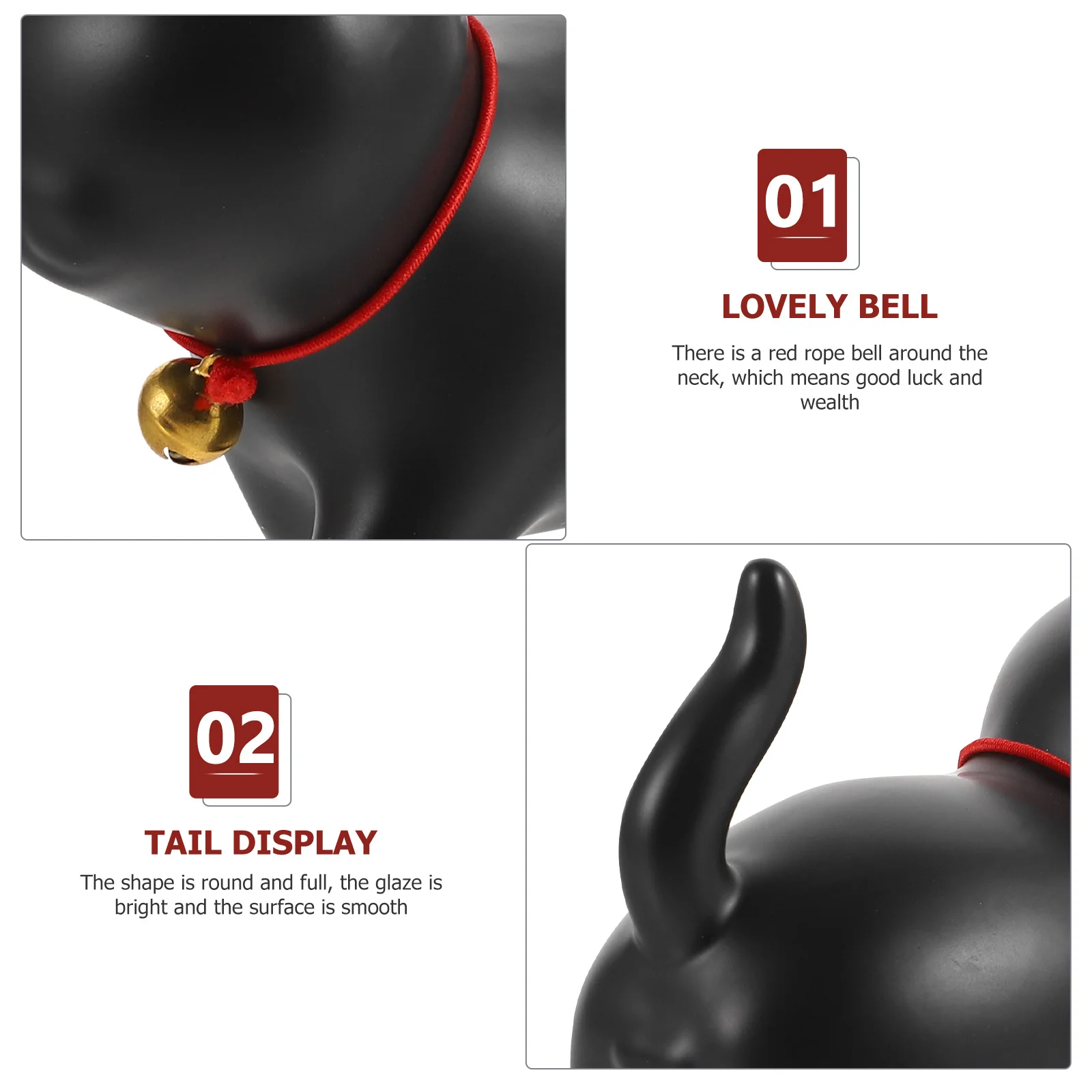 Cute Porcelain Cat Adornment with Bell Compact Size Decorative Figure for Office Study Room Shelves Display Collection
Cute Porcelain Cat Adornment with Bell Compact Size Decorative Figure for Office Study Room Shelves Display Collection