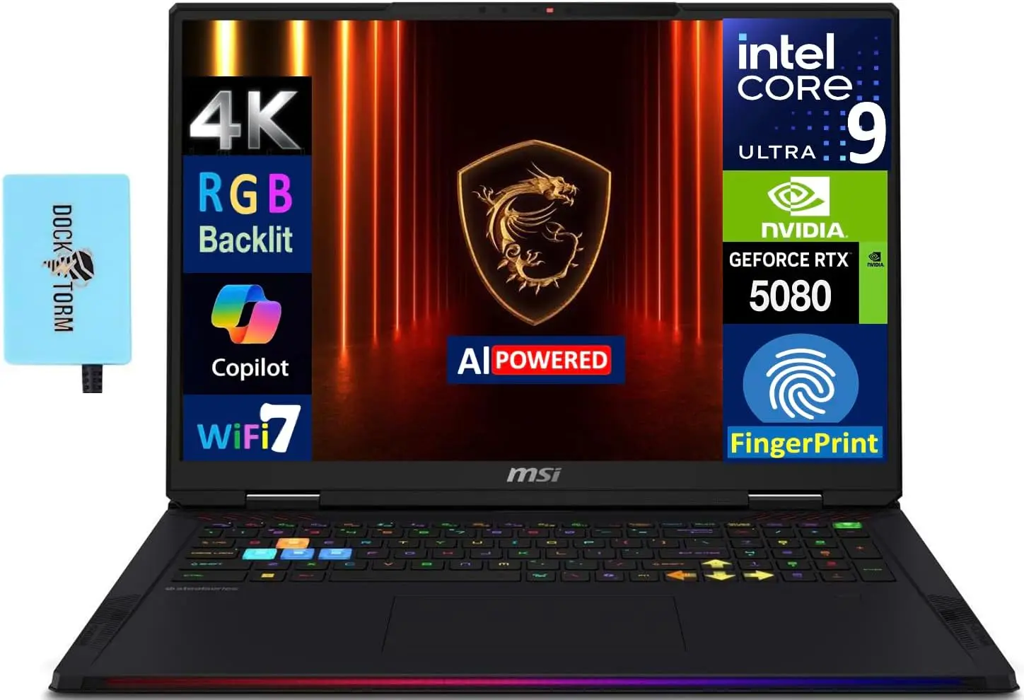 Игровой ноутбук MSI Raider 18 AI, 18 дюймов, 120 Гц, Mini LED 4K, Intel Ultra 9, RTX 5080, 64 ГБ DDR5, 4 ТБ SSD, Win11Pro
Игровой ноутбук MSI Raider 18 AI, 18 дюймов, 120 Гц, Mini LED 4K, Intel Ultra 9, RTX 5080, 64 ГБ DDR5, 4 ТБ SSD, Win11Pro