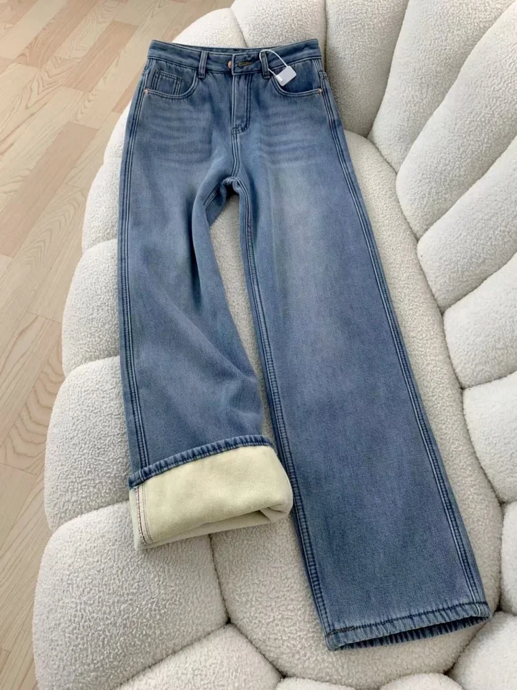 Blue Fleece-Lined Wide Leg Jeans Women Winter New Loose Slimming Integrated Velvet Non-Bulky Straight Leg Pants Casual High W...
Blue Fleece-Lined Wide Leg Jeans Women Winter New Loose Slimming Integrated Velvet Non-Bulky Straight Leg Pants Casual High W...