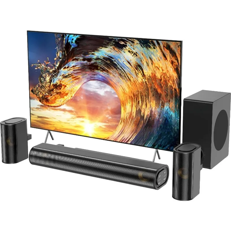 4,1-канальная звуковая панель с Dolby Atmos, звуковая панель мощностью 300 Вт для Smart TV с сабвуфером, 2 передних динамика объемного звучания, звуковая панель для телевизора
4,1-канальная звуковая панель с Dolby Atmos, звуковая панель мощностью 300 Вт для Smart TV с сабвуфером, 2 передних динамика объемного звучания, звуковая панель для телевизора