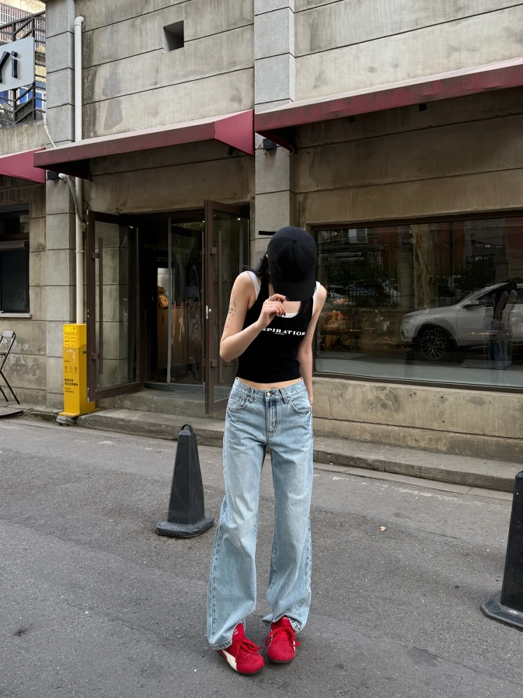 Прямые джинсы с высокой талией Tristine, женские весенне-летние новые облегающие брюки длиной до пола, повседневные однотонные брюки
Прямые джинсы с высокой талией Tristine, женские весенне-летние новые облегающие брюки длиной до пола, повседневные однотонные брюки