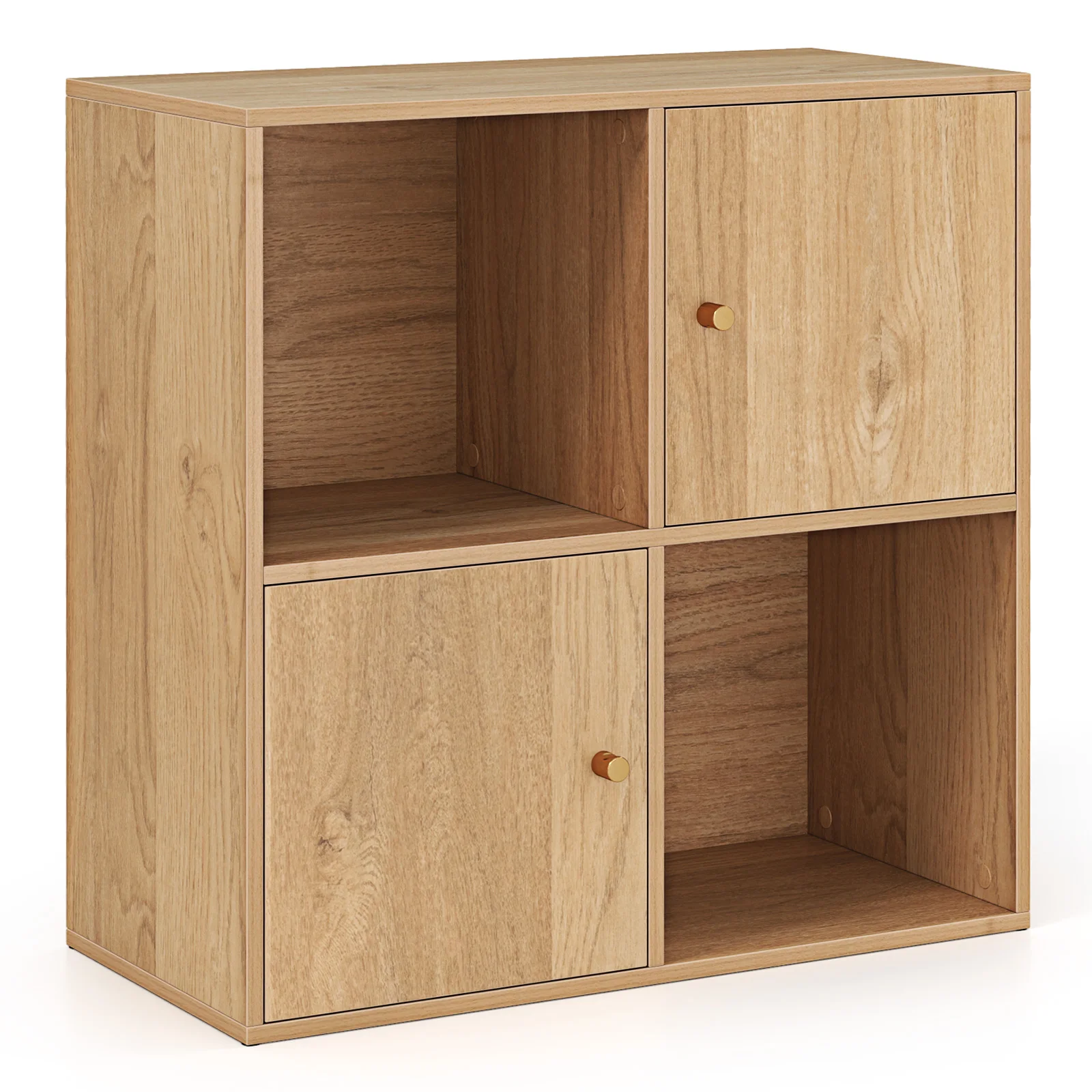 4-Cube Bookcase with Dual Anti-Tipping Kits & 2 Cabinets Storage Organizer
4-Cube Bookcase with Dual Anti-Tipping Kits & 2 Cabinets Storage Organizer