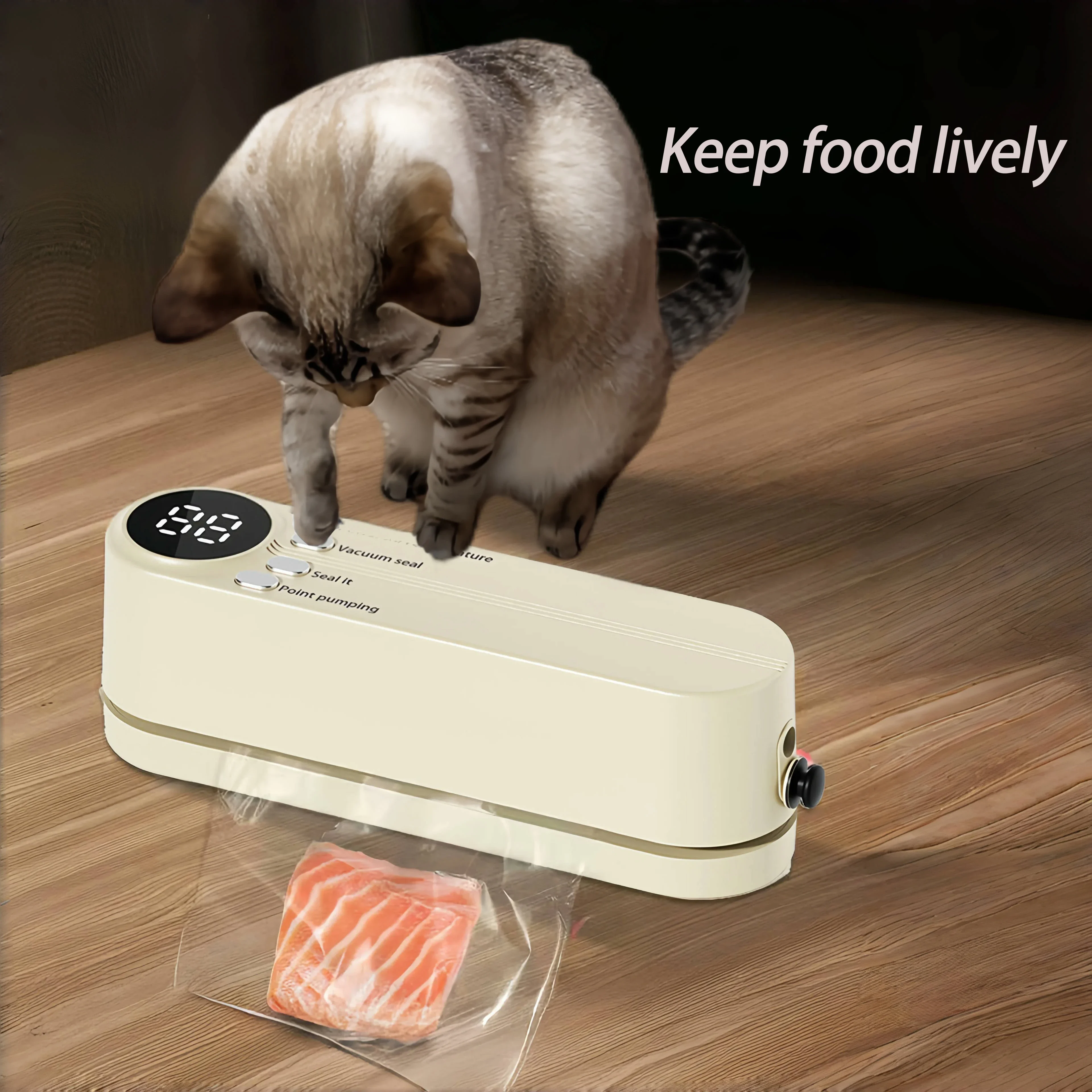 Well-Designed Fast-Compact Vacuum Sealer Machine Food Grade Plastic Seals Both Vacuum Bags And Roll Bags Ideal Kitchen Accessory
Well-Designed Fast-Compact Vacuum Sealer Machine Food Grade Plastic Seals Both Vacuum Bags And Roll Bags Ideal Kitchen Accessory