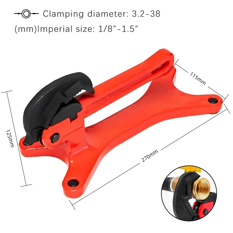 Multifunctional Self-Tightening And Self-Locking Pipe Pliers Pipe Valve Fixing Pliers Handheld Fixed Pipe Pliers
Multifunctional Self-Tightening And Self-Locking Pipe Pliers Pipe Valve Fixing Pliers Handheld Fixed Pipe Pliers