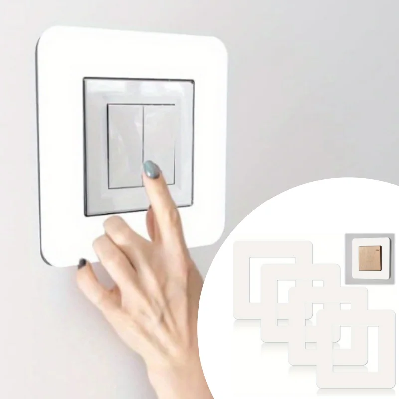 4pcs White 86-Type Silicone Switch Wall Protector Modern Simple 3d Stereoscopic Dual Switch Frame Home Decoration
4pcs White 86-Type Silicone Switch Wall Protector Modern Simple 3d Stereoscopic Dual Switch Frame Home Decoration