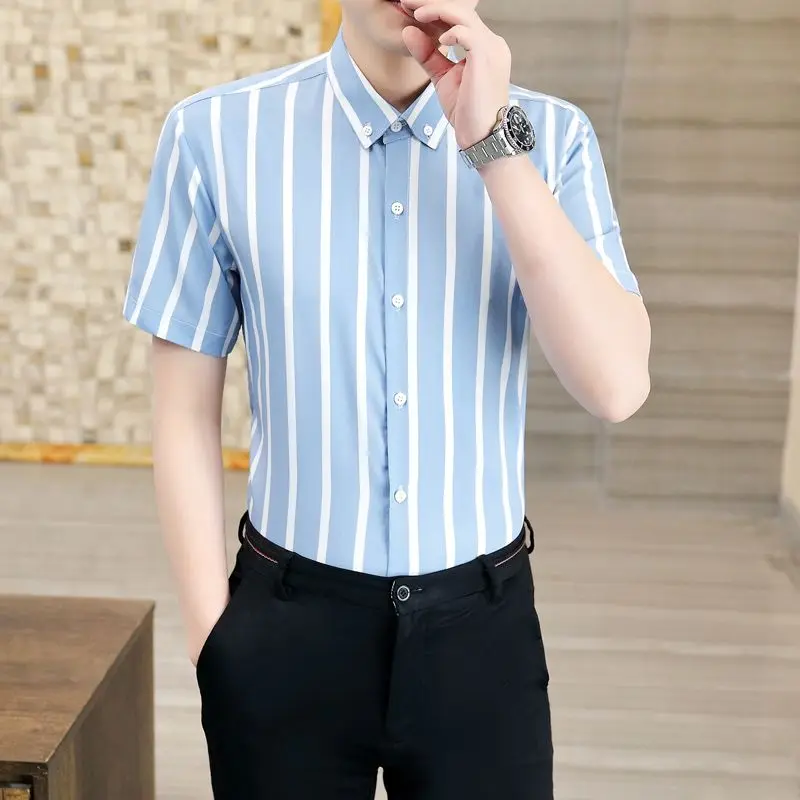 Trendy Men's Stretch Shirt Short Sleeve for Summer Casual and Office Attire with Anti Wrinkle Technology and Breathable Material
Trendy Men's Stretch Shirt Short Sleeve for Summer Casual and Office Attire with Anti Wrinkle Technology and Breathable Material