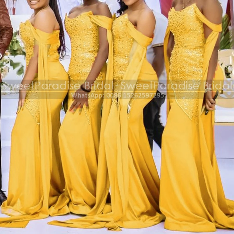 Luxury Beaded Mermaid Bridesmaid Dresses Sequins Off Shoulder Long Trumpet Plus Size Party Dress Wedding Guest For Women
Luxury Beaded Mermaid Bridesmaid Dresses Sequins Off Shoulder Long Trumpet Plus Size Party Dress Wedding Guest For Women