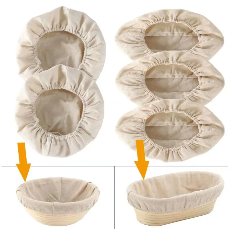 1Pc Round Oval Bread Basket Cloth Liner Reusable Sourdough Proofing Dough Fermentation Cover DIY Baking Tools
1Pc Round Oval Bread Basket Cloth Liner Reusable Sourdough Proofing Dough Fermentation Cover DIY Baking Tools