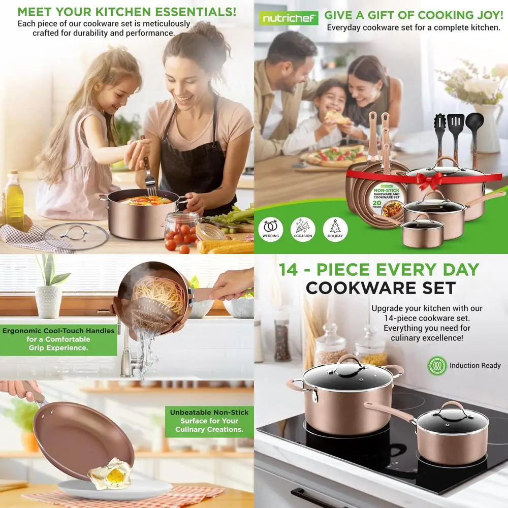 Золотой набор посуды из 14 предметов: блюдца, сковороды, кастрюли, голландская духовка, крышки, посуда
Золотой набор посуды из 14 предметов: блюдца, сковороды, кастрюли, голландская духовка, крышки, посуда