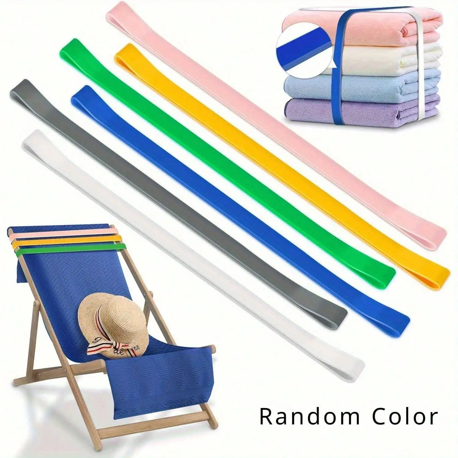 4pcs Towel Bands, Towel Fixing Straps, Elastic Beach Chair Towel Clips, Windproof Towel Holder, Silicone Rubber Bands Straps
4pcs Towel Bands, Towel Fixing Straps, Elastic Beach Chair Towel Clips, Windproof Towel Holder, Silicone Rubber Bands Straps