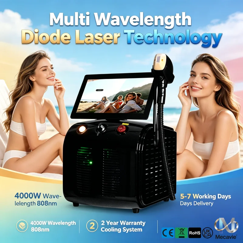 Diode Laser Hair Removal Machine 755nm/808nm/940nm/1064nm 600W-1600W 60M Shots CE Certified For All Skin for Salon
Diode Laser Hair Removal Machine 755nm/808nm/940nm/1064nm 600W-1600W 60M Shots CE Certified For All Skin for Salon