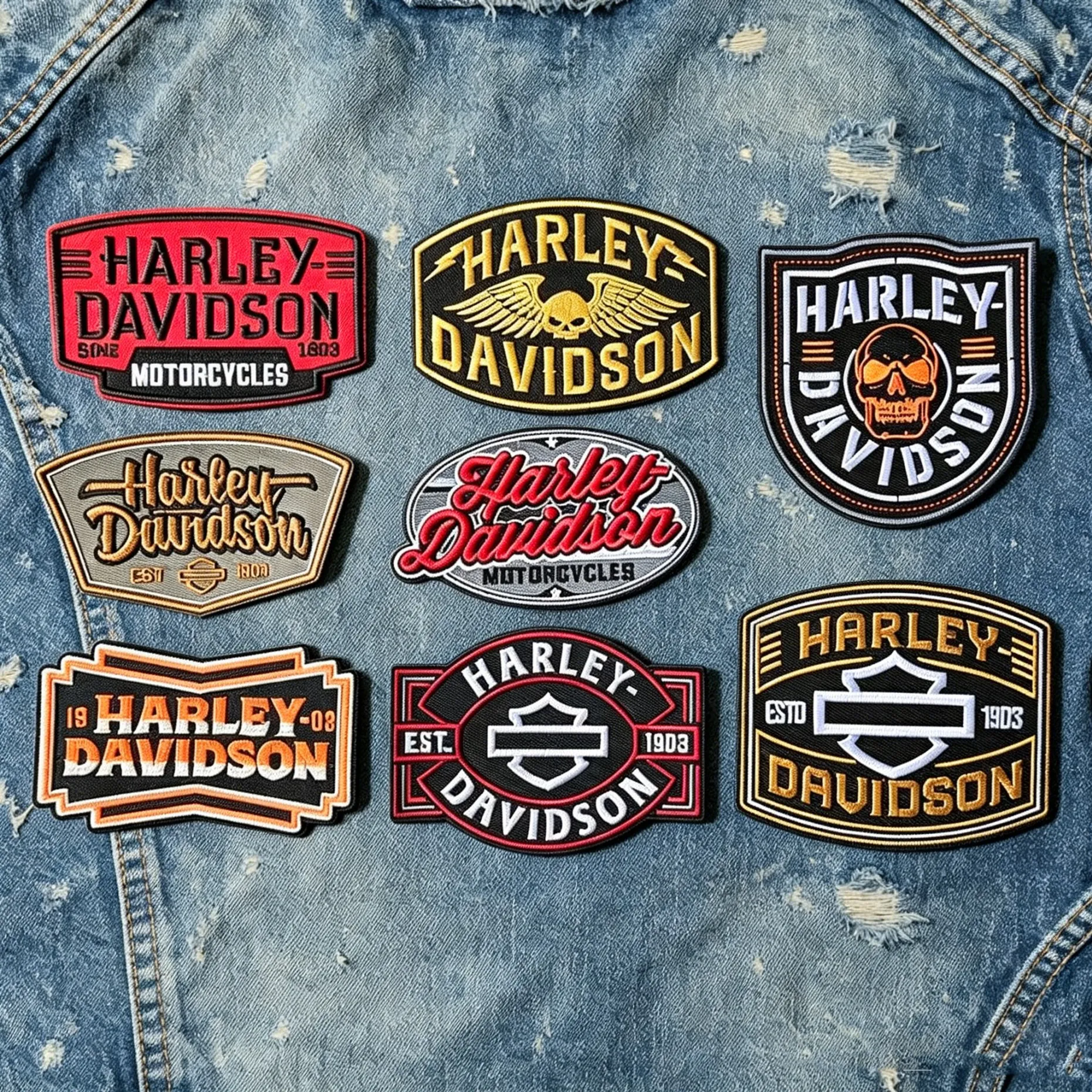 Motorcycle Armband Backpack Badge Hook Backing Embroidered Punk Eagle Patche for Clothing For Harley Davidson Styling Accessory
Motorcycle Armband Backpack Badge Hook Backing Embroidered Punk Eagle Patche for Clothing For Harley Davidson Styling Accessory