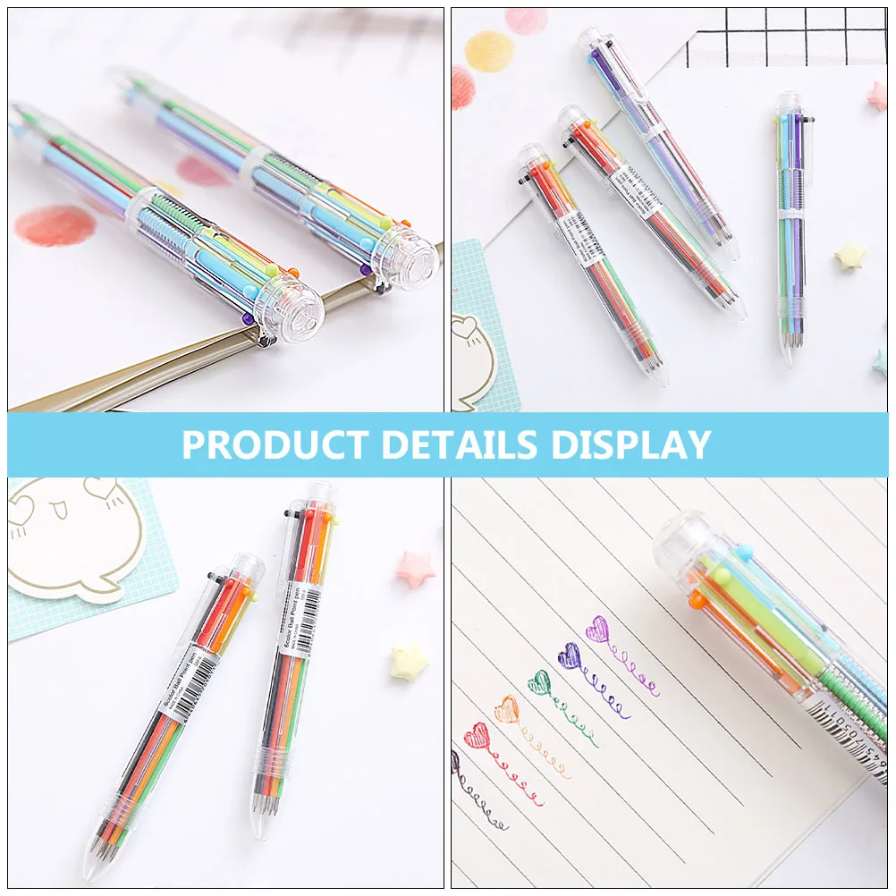 12Pcs Six Color Retractable Ballpoint Pens 0.7mm Multicolor Roller Pen Office School Writing 6 Color Ballpoint Pen
12Pcs Six Color Retractable Ballpoint Pens 0.7mm Multicolor Roller Pen Office School Writing 6 Color Ballpoint Pen