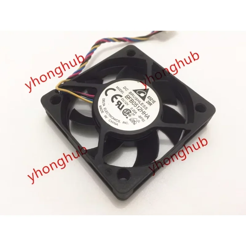Delta Electronics EFB0512HHA BF92 DC 12V 0.20A 50x50x10mm Cooling Fan
Delta Electronics EFB0512HHA BF92 DC 12V 0.20A 50x50x10mm Cooling Fan