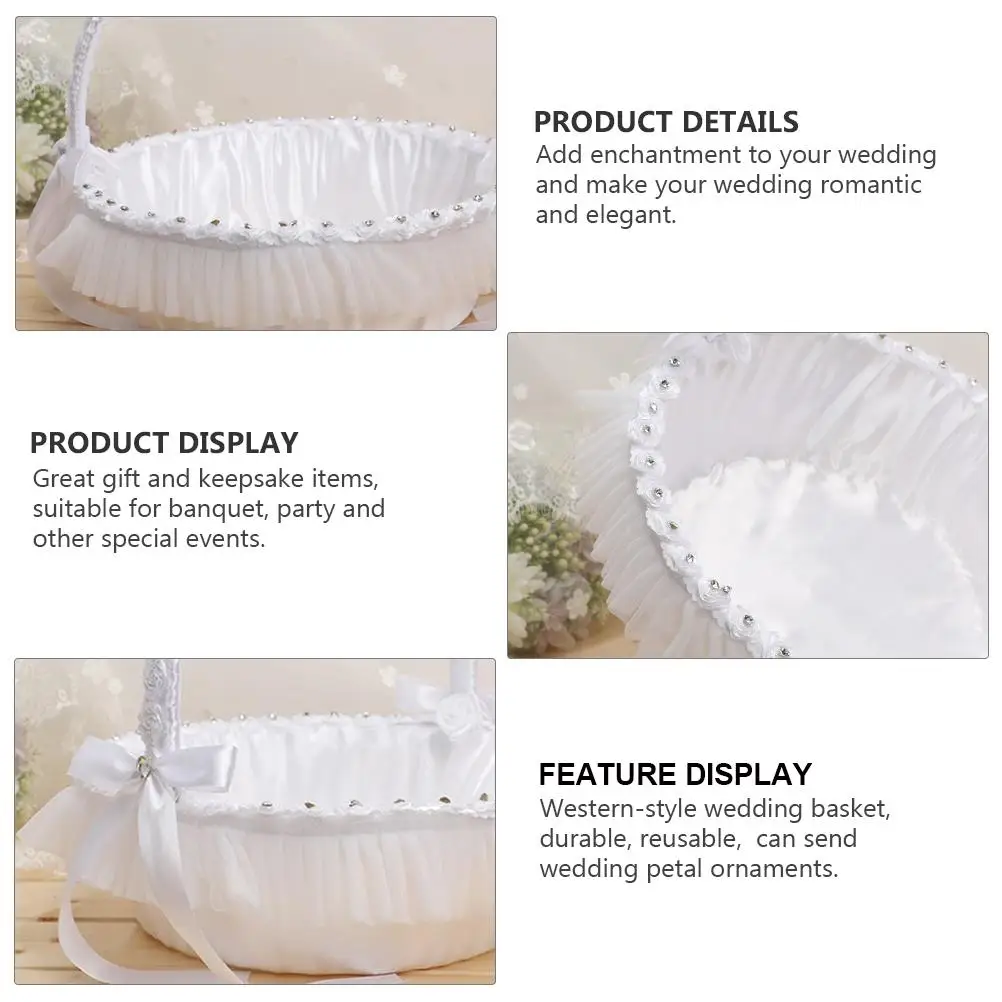 Lace Flower Elegant Wedding Baskets Decorations Vintage Ceremony Baskets Wedding Party Accessories Reusable Storage
Lace Flower Elegant Wedding Baskets Decorations Vintage Ceremony Baskets Wedding Party Accessories Reusable Storage
