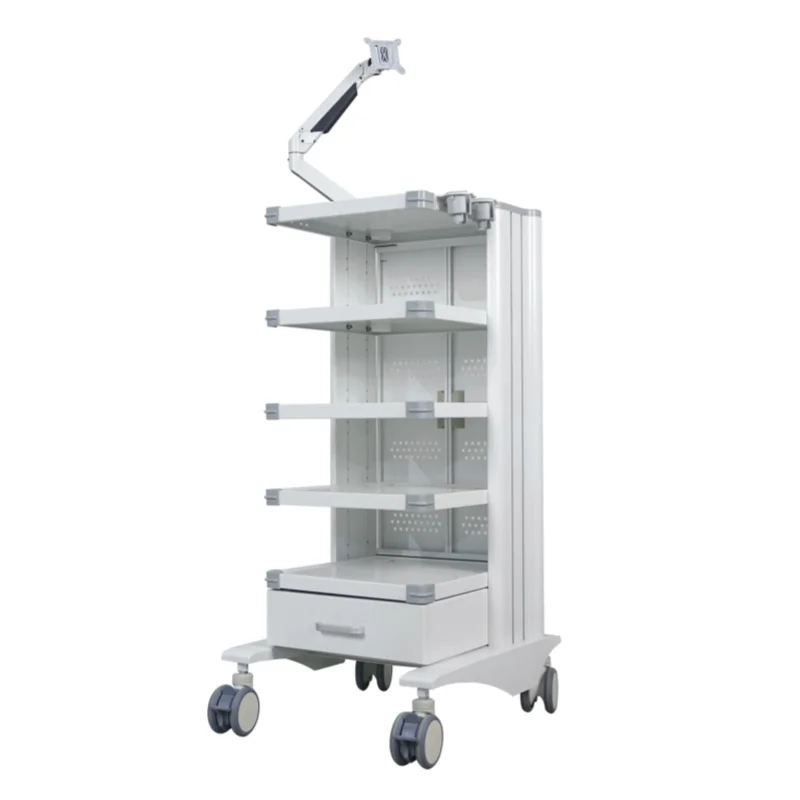 Silent Wheels 26-32 Inch Hospital Trolley with Height Adjustment Medical Laptop & 4K Endoscopes Tray Metal Stand
Silent Wheels 26-32 Inch Hospital Trolley with Height Adjustment Medical Laptop & 4K Endoscopes Tray Metal Stand