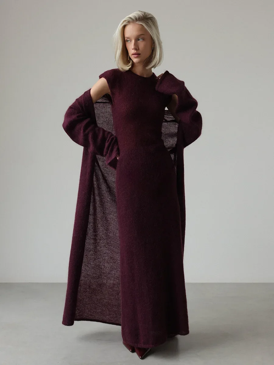 Wolfeel женский осенний вязаный кардиган без рукавов, комплект сплошного цвета, модное элегантное модное платье макси длины, комплект из 2 предметов
Wolfeel женский осенний вязаный кардиган без рукавов, комплект сплошного цвета, модное элегантное модное платье макси длины, комплект из 2 предметов