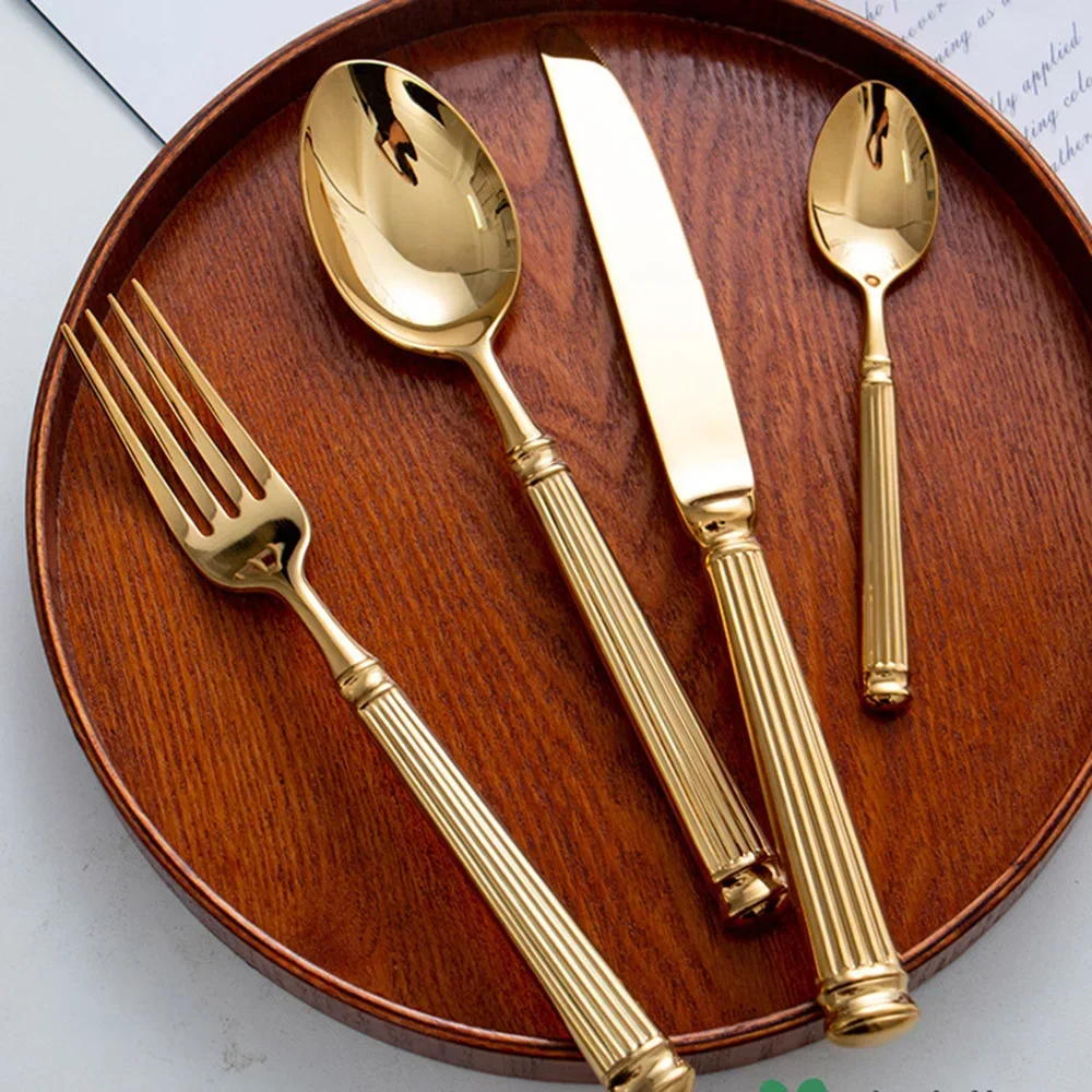 4pcs Bright 18/10 Stainless Steel Luxury Cutlery Set Dinnerware Tableware Knife Spoon Fork Flatware Dishwasher Safe Utensils
4pcs Bright 18/10 Stainless Steel Luxury Cutlery Set Dinnerware Tableware Knife Spoon Fork Flatware Dishwasher Safe Utensils