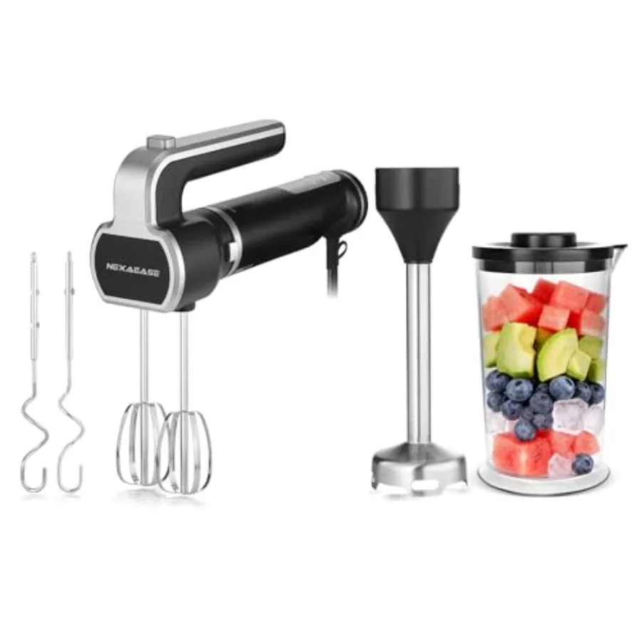 2-In-1 Hand Mixer Immersion Blender Electric Handheld Portable Hand Blender Electric Mixer with Beater Dough Whisk and Blending
2-In-1 Hand Mixer Immersion Blender Electric Handheld Portable Hand Blender Electric Mixer with Beater Dough Whisk and Blending