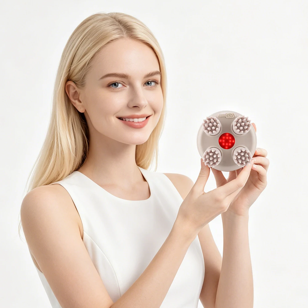 Rechargeable Electric Scalp Massager Red Light Handheld Head Massager with 4 Massage Claws for Stress Relax Cat Head Scratcher
Rechargeable Electric Scalp Massager Red Light Handheld Head Massager with 4 Massage Claws for Stress Relax Cat Head Scratcher