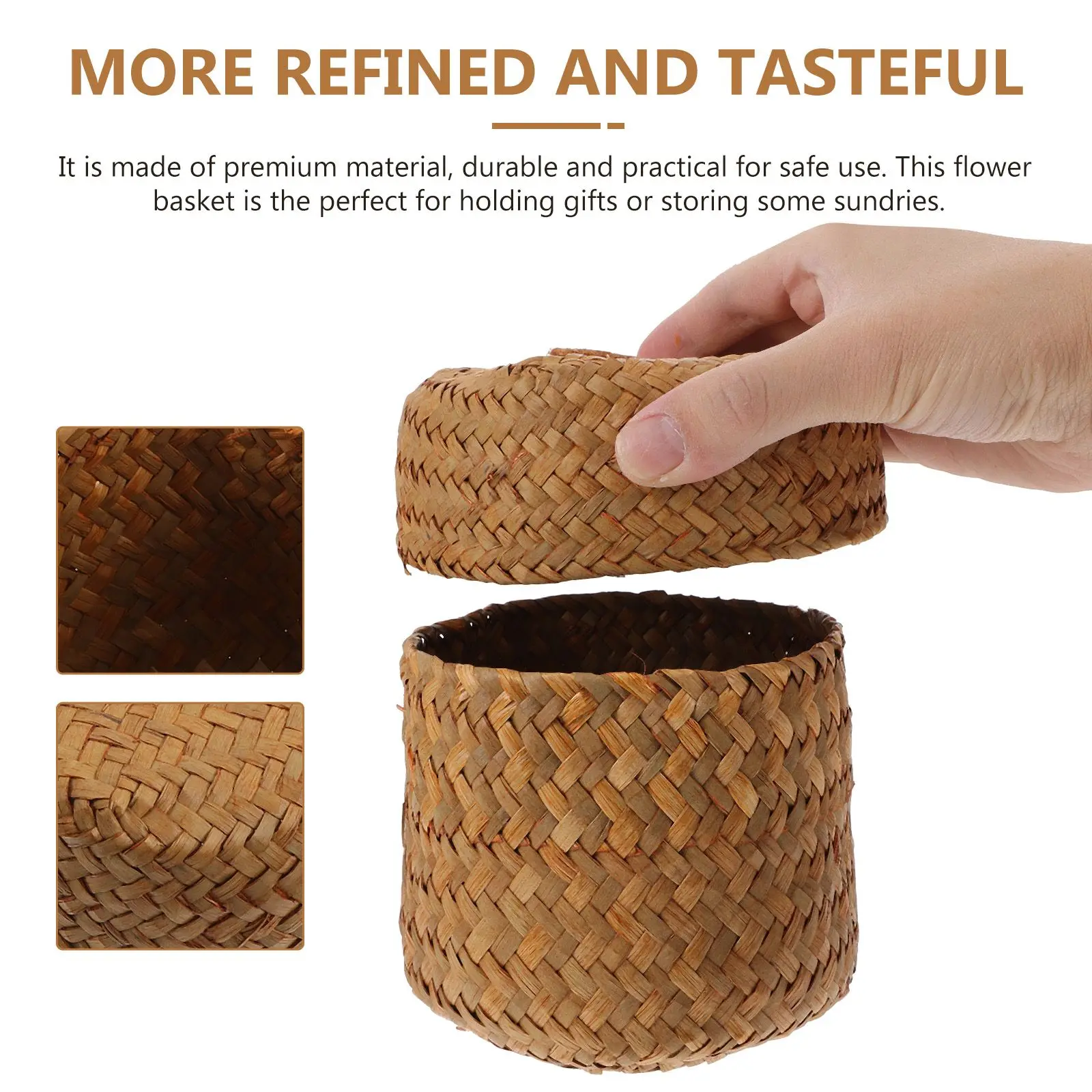 Straw Woven Basket Mini Handmade Storage Baskets Flower Basket Decorative Gift Box Home Party Sundries Container
Straw Woven Basket Mini Handmade Storage Baskets Flower Basket Decorative Gift Box Home Party Sundries Container