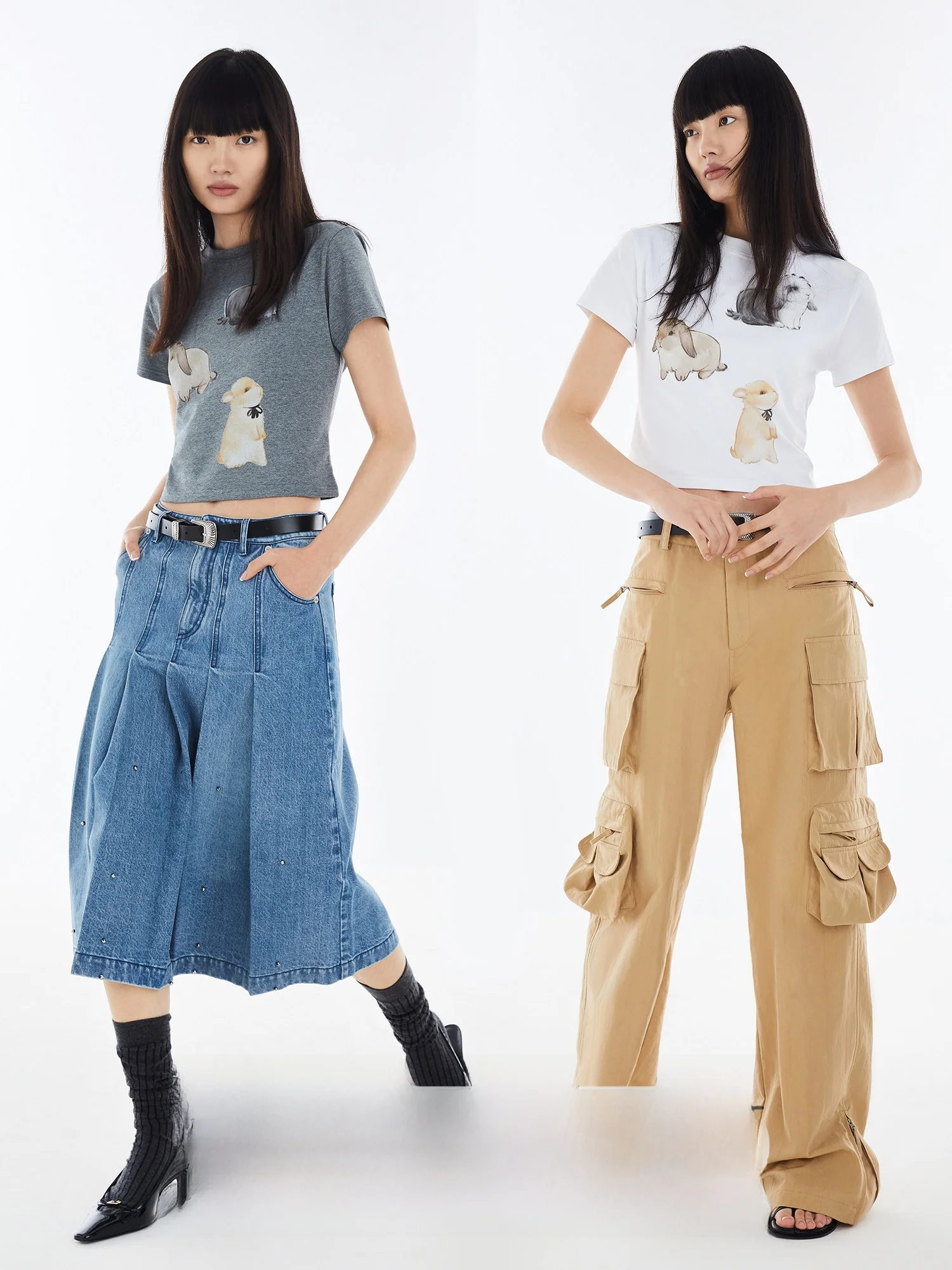 Новая весенняя женская приталенная футболка с коротким рукавом и принтом кролика, универсальный повседневный топ с круглым вырезом для женщин
Новая весенняя женская приталенная футболка с коротким рукавом и принтом кролика, универсальный повседневный топ с круглым вырезом для женщин