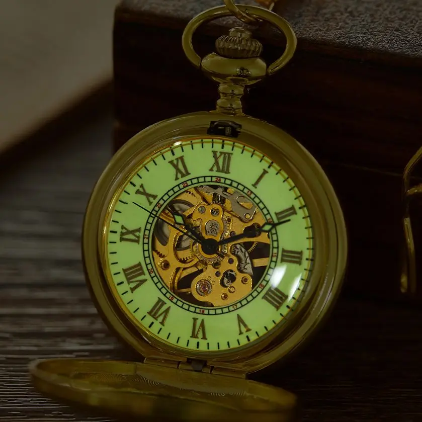 Luminous Skeleton Mechanical Pocket Watch Cover Fob Chain Gift Men Steampunk Pendant Gifts Women
Luminous Skeleton Mechanical Pocket Watch Cover Fob Chain Gift Men Steampunk Pendant Gifts Women